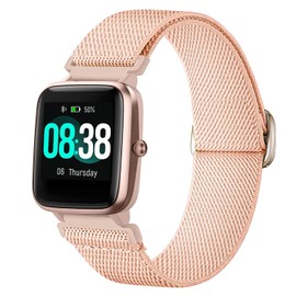Issinlky Elastisches Nylon Band for Veryfitpro ID205L, 19mm Strap for GRV FC1 IDW 15 Willful YAMAY SW021 SW023/LIFEBEE ID205L/ID205S ID205G ID215G ID216 ID205U/WF021 WF025/Uwatch3 GT Ufit Smart Watch
