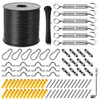 Keeimp String Light Hanging Kit,164 Ft Nylon Coated Stainless Steel