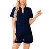 Vlazom Women's Cotton Pyjamas Set, Button Down Soft Pj's Sets
