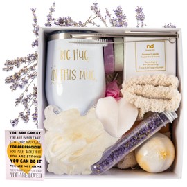 Self Care Gifts for Women, Birthday Care Package, Get Well Soon Relaxing Spa Gift Busket Thinking of You Gift Set for Her Sister Best Friend