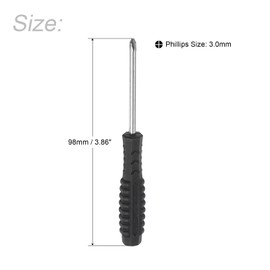 sourcing map Mini Phillips Screwdriver, 3.0mm Cross Head with Non-Slip Handle for Small Appliances, 10 Pcs