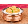 SKAVIJ Hammered Style Heat Insulated Copper Serving Bowl with Spoon