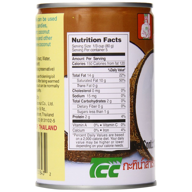 Chaokoh Coconut Milk, 13.5 Fluid Ounce (Pack of 12)