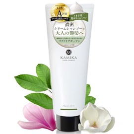 KAMIKA クリームシャンプー チューブタイプ 200g 白髪染め世代向け エイジングケア 頭皮ケア オールインワンシャンプー カミカ (マグノリアガーデンの香り（木蓮）)
