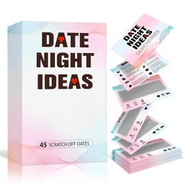 Asekonc 45 Date Night Ideas for Couple, for Her Adventurous Scratch-Off Cards for Couple Games, Wedding Anniversary Valentines Fun Couple Gifts for Date Night Surprise