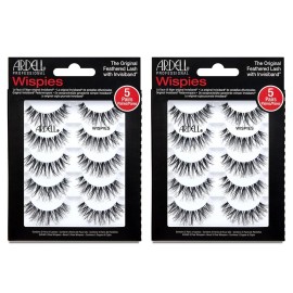 Ardell Wispies False Eyelashes 5 Count Pack of 2 Black Volumizing Lashes
