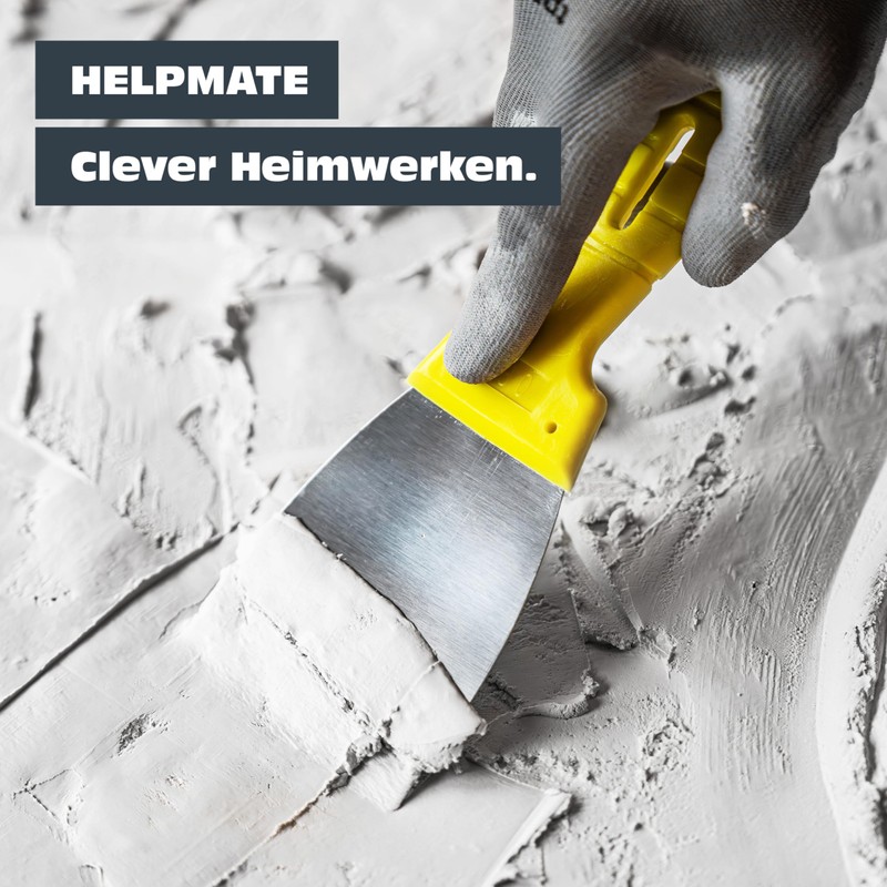 Helpmate 3-Piece Painter's Spatula Set, 40/60/80 mm, Stainless Steel