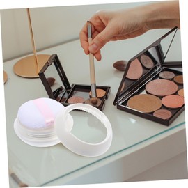 Beavorty G Reusable Small Cosmetic Container for Loose Setting Powder Translucent Powder Box Cute Body Puff Face Compact for Daily Use