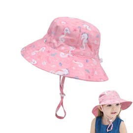 velado Baby Sun Hat Cotton Wide Brim Bucket UPF 50+ Sun Protection Cap for Kids Girls Boys Adjustable Summer Breathable Beach Hat for Travel Play Outdoor