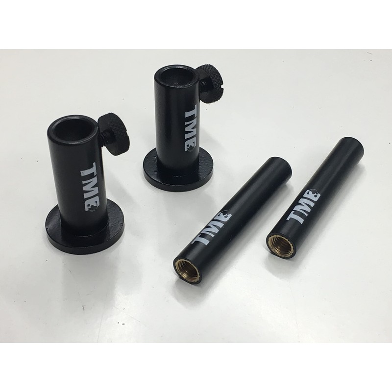 TMC 2 x Anodized Aluminium Stage stands with locking nuts,