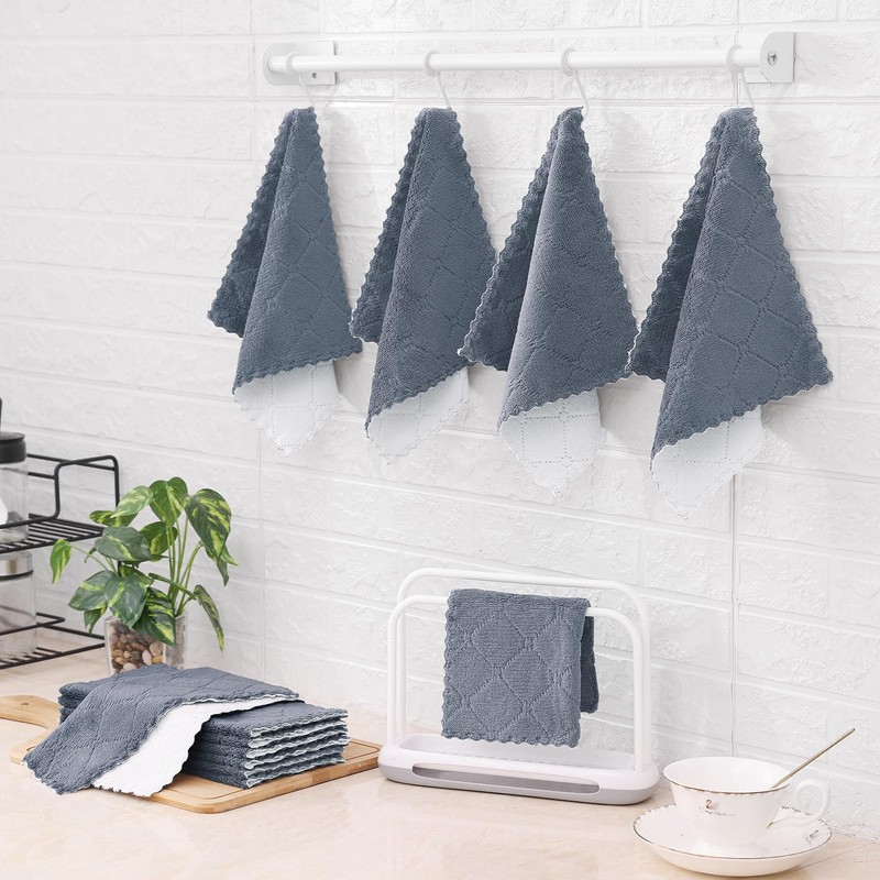 Mordimy 12 Pack Kitchen Cloths Dish Towels (10" x 10",