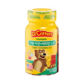 Kkumi Bite 꾸미바이트 릴크리터스  이뮨 아연+비타민 CD 60구미 1병 Kkumibite Real Creators Immune Zinc + Vitamin C D 60 Gummies 1 Bottle