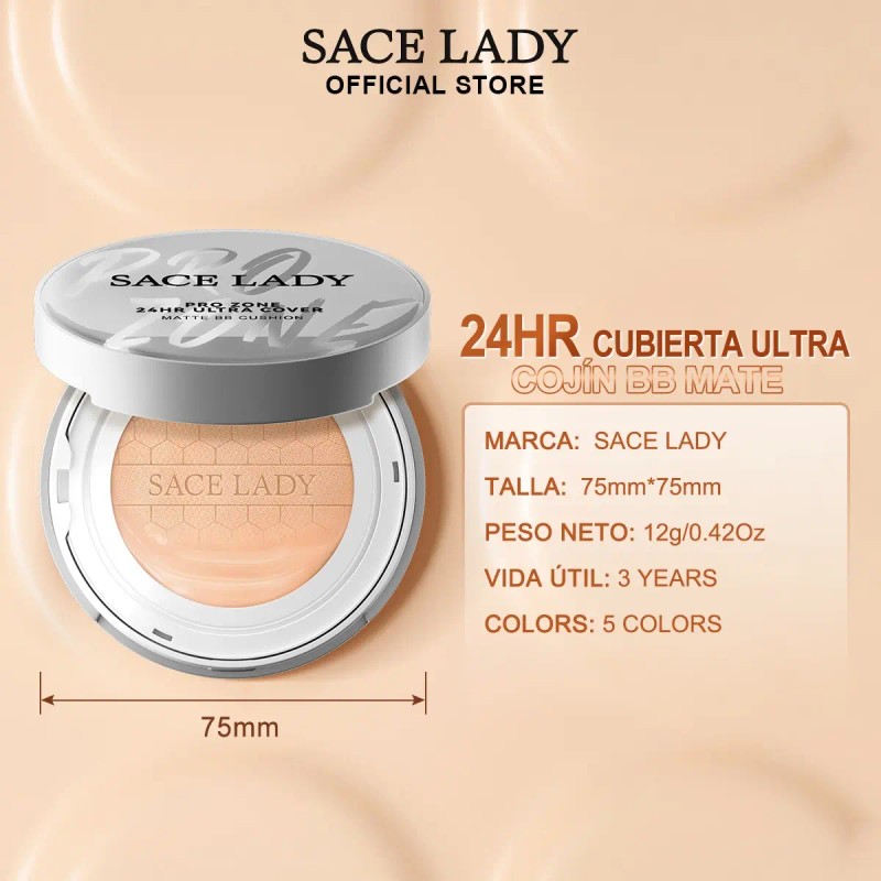 Sace Lady Base Maquillaje Cushion Alta Cobertura 24h Fbs30