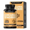 Cúrcuma Jengibre Piperina 60 Cápsulas Suplemento Nat