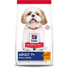 Hill's Science Diet Dry Dog Food, Adult 7+ Senior Dogs Small Bites, Chicken  - 5 Lbs