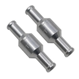 MiJunHD 2PCS 8mm One Way Aluminium Fuel Valve, Non Return Check Valve Suitable for Petrol Diesel Oil Water,for Car Carburettor Low Pressure Systems