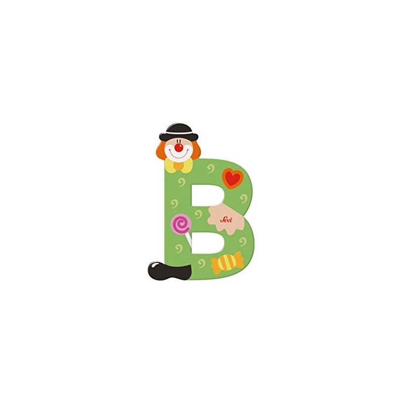 Sevi Trudi 81738 Letter “B” Clown Wall Sticker, Assorted Colours