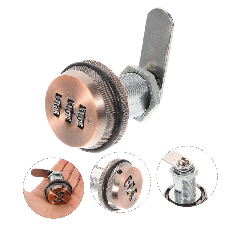 jojofuny 2pcs Cabinet Lock Combination Password Secure Metal Lock for