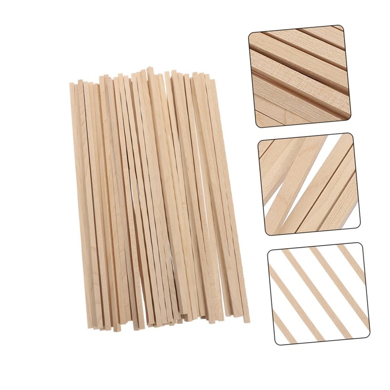 Operitacx 30pcs Square Wooden Sticks for Craft DIY Projects Long