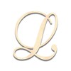 Back40Life - Precision Cut Wood Script Monogram Letter - L