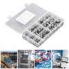 180Pcs Fuel Hose Clamps Kit Stainless Steel Injection Line Accessories