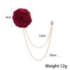 Fashion Bridegroom Wedding Brooches for Men Women Rose Flower Tassel