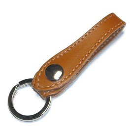 Leather Workshop Satou Keychain, Key Ring, Belt Loop, Men's, Women's, Band, Belt, Strap, Genuine Leather, Camel