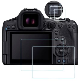 Fire Rock R5 MarkII Top+LCD Screen Protector for Canon EOS R5 MarkII R5II [2+2 Packs], Ultra-Clear 9H Tempered Glass Cover for Canon R5 MarkII R5II