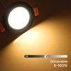 LEDLightsWorld 2 Inch LED Recessed Lighting Dimmable Downlight, 3W(35W Equivalent),
