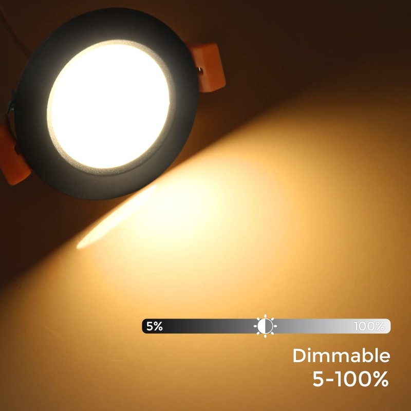 LEDLightsWorld 2 Inch LED Recessed Lighting Dimmable Downlight, 3W(35W Equivalent),