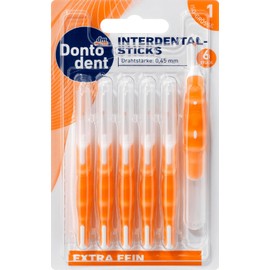 DONTODENT Interdental Brushes Orange 0.45 ISO 1 Pack of 6