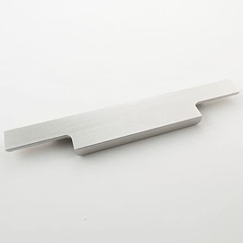 OBF AL 1802 0210 Stainless Steel Effect Grimme Handle Akina Drawer Handle Length 180 mm Furniture Handle Aluminium 210 mm