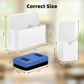 Magnetischer Stiftehalter 2 Stück,Zubehör mit Whiteboard Schwamm Magnetisch, Markerhalterung für Whiteboard, Kühlschrank, Büro und Schule