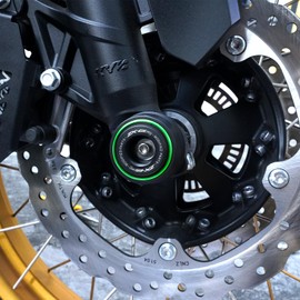 ZEXDDI Motorcycle Front Fork Sliders Wheel Frame Slider Crash Protector Axle Slider Crash Pads Compatible With Ninja ZX6R ZX 6R ZX636 2010-2023 2024 2025 ZX-6R Accessories (Black)