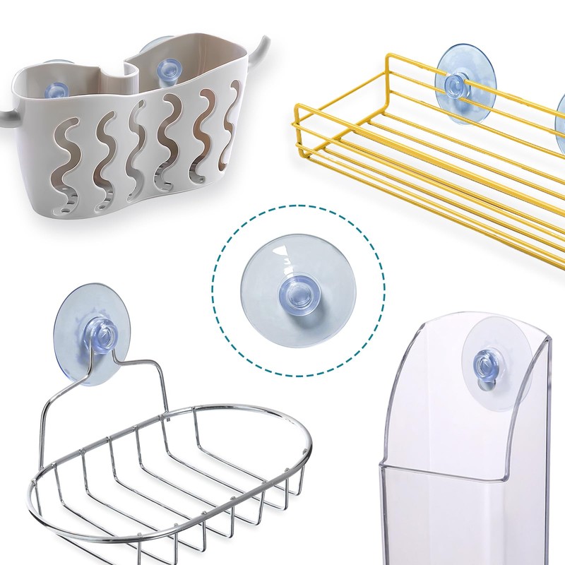 HE ZHI LONG Suction Cups for Glass Surfaces, 12 Pack,