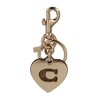 Coach Key Fob 91478 IM/Khaki Key Fob Heart Charm Key