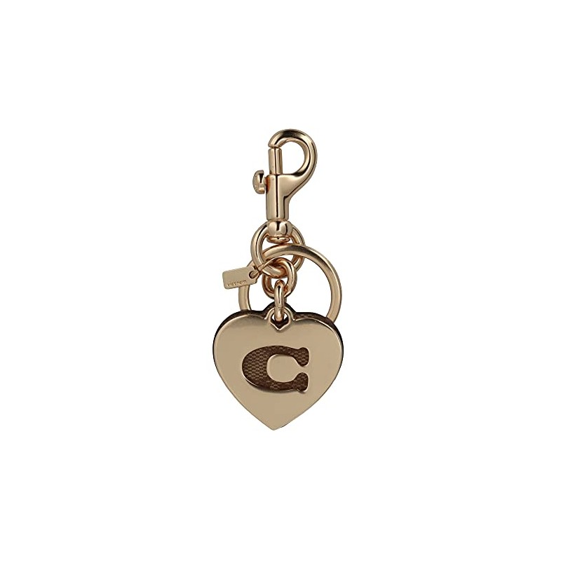 Coach Key Fob 91478 IM/Khaki Key Fob Heart Charm Key
