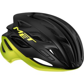 MET Estro MIPS Helmet, Black/Lime Yellow Metallic Glossy, Small