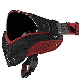 Push Unite Paintball Goggles MASK with Quad PANE Lens and CASE (Red Camo)