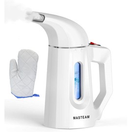 MASTEAM Handheld Steamer for Clothes Wrinkle Removes,Garment Steamer for Hat,1.5lbs Lightly,40s Fast Heat-up,8 FT Power Cord,800W, for Home and Travel with Automatic Shut-Off Safety Protection (White)