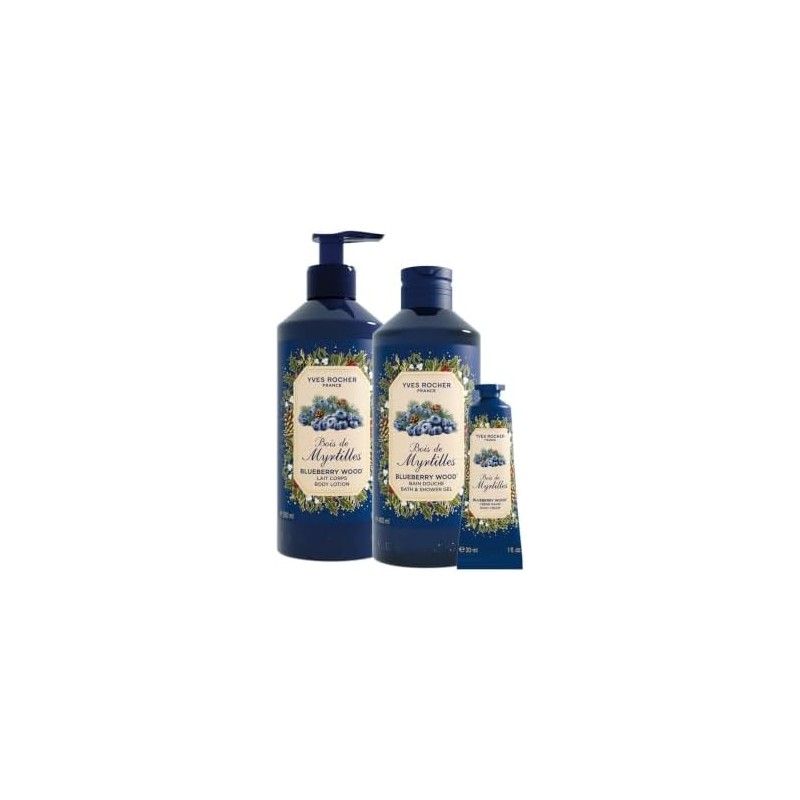 Yves Rocher Kit Corporal Arándanos Azules, Gel de Ducha, Crema