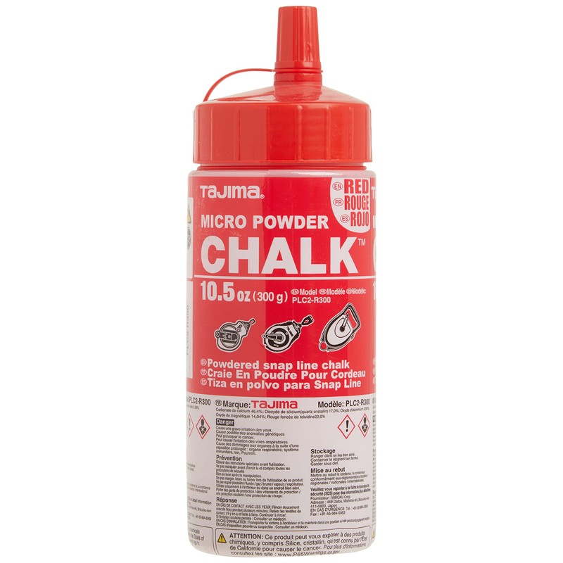 TAJIMA Micro Chalk - Red 10.5 oz (300g) Ultra-Fine Snap-Line