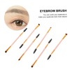 Healeved 6pcs Eyebrow Angled Spoolie Brush Set Wild Eyebrow Makeup