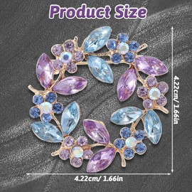 Classicseali Vintage Brooch,Flower Brooches for Women, Fashionable and Exquisite Rhinestone Large Brooches for Women, Flower Brooch Pin Suitable for Ladies and Girls, Coats, Weddings, Parties