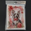Caroline's Treasures DAC4404GCA7P Chinese Crested Valentine Roses Greeting Cards Pack