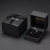 King Will Classic Mens 8mm Black Tungsten Carbide Wedding Band