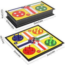Andux CXYXQ-03 2509 Foldable Magnetic Ludo Chess Portable Board Game Set