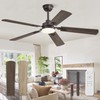 ZMISHIBO 52" Ceiling Fans with Lights, Oil Bronze Farmhouse Ceiling