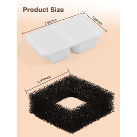 Nasebila 6 Packs Replacement Filters for Cat Water Fountain, Filters & Sponges with Activated Carbon, Ion Exchange Resin, Compatible with Automatic Water Fountain