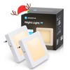Aigostar Pack of 2 Night Light Socket with Twilight Sensor,